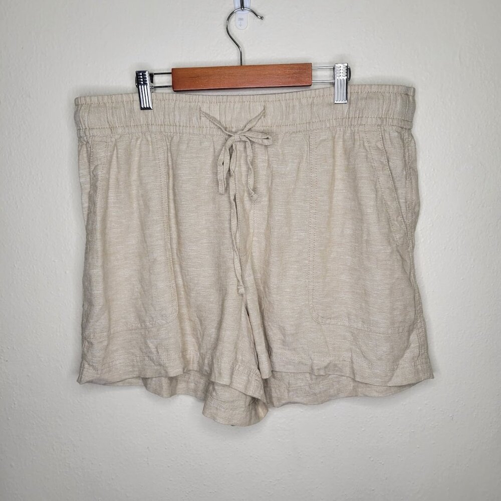 GAP Shorts Easy Pull On Flax Linen Size L